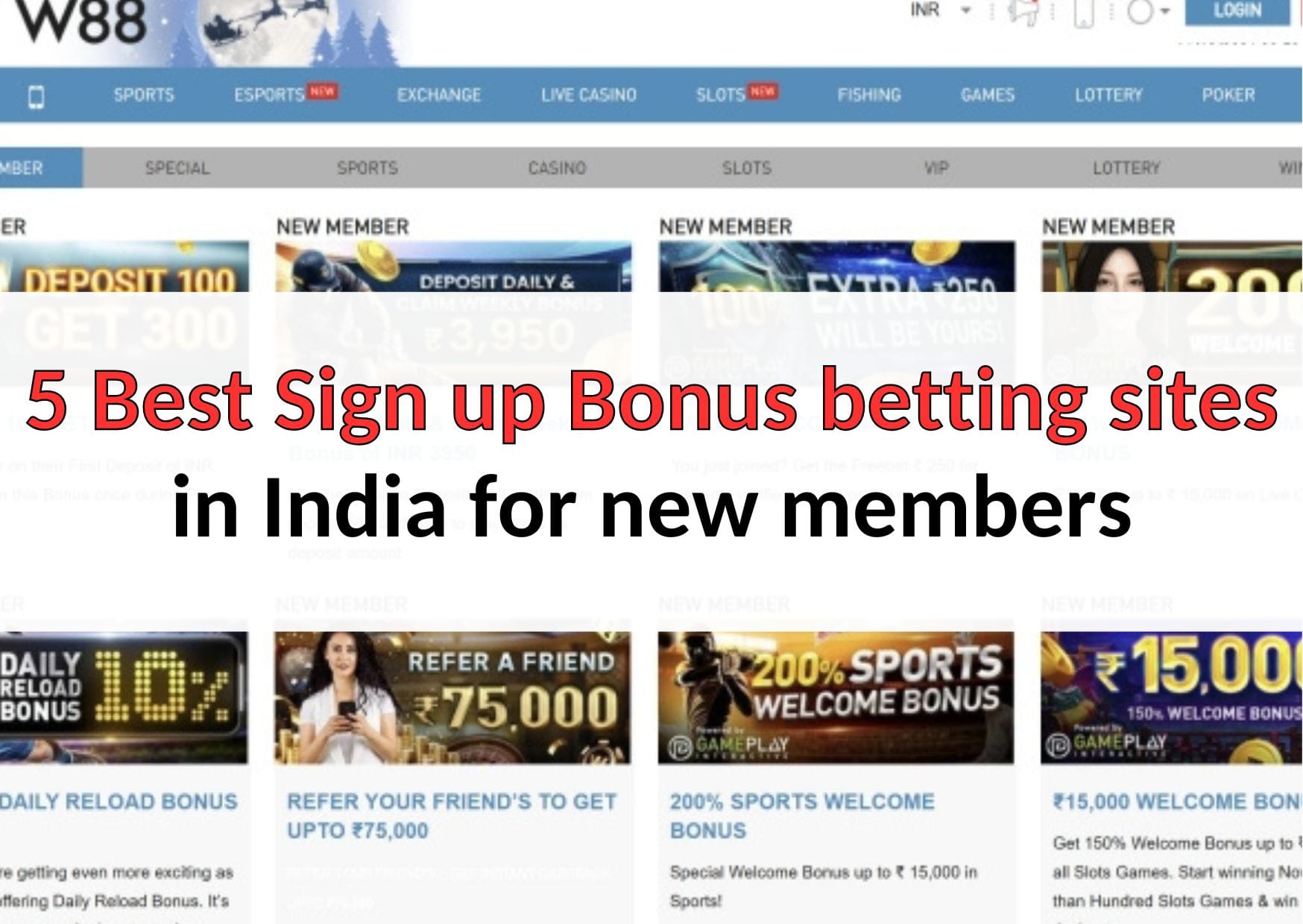 5 Best Sign up Bonus betting sites in india
