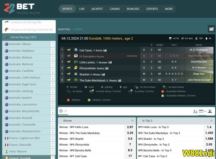best horse race betting sites in india 22bet gaming platform