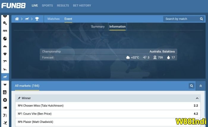 fun88 Best Horse Race betting sites in India