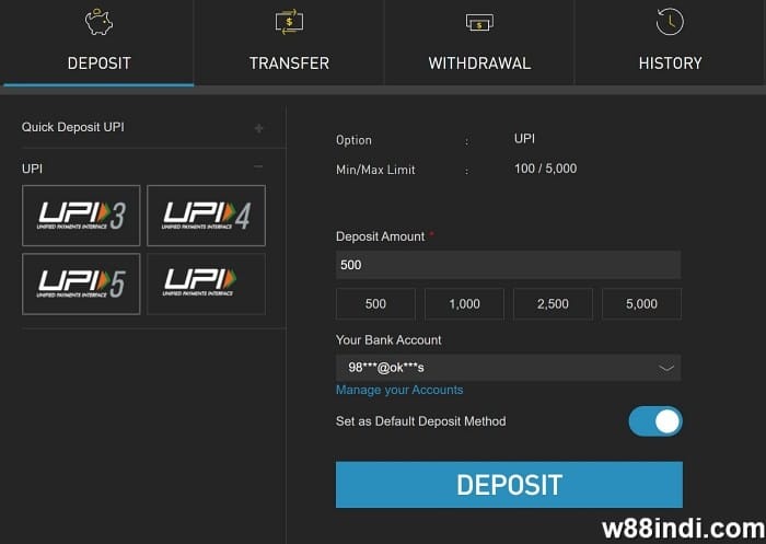 w888 login india transactions