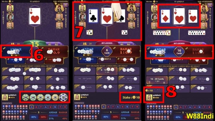 andar bahar demo tutorial guide step 3