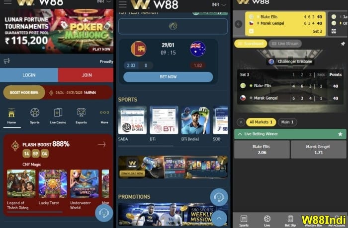 best tennis betting apps in india w88