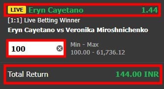 Live Tennis Betting Odds examples for new players