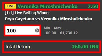 Live Tennis Betting Odds w88 sportsbook example