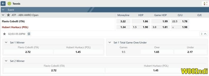 betting options how does tennis betting work online