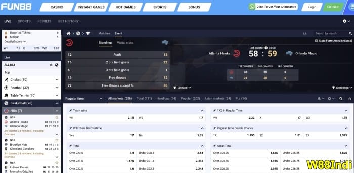 fun88 india review best basketball betting sites