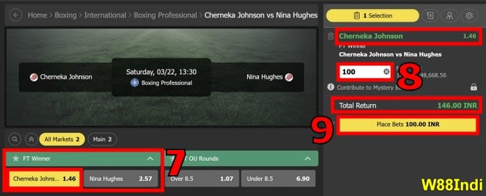 bet on matches with boxing betting guide step 3