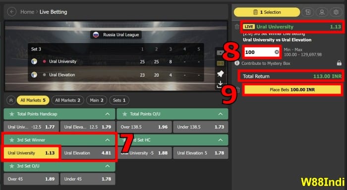 place a wager in the sportsbook for volleyball live betting