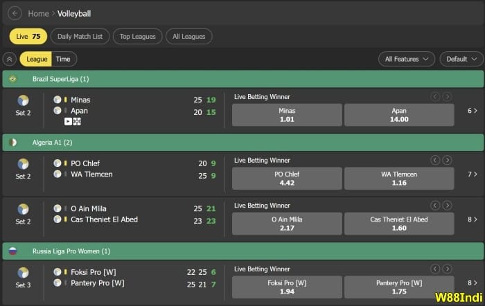 volleyball betting lines know popular bet options