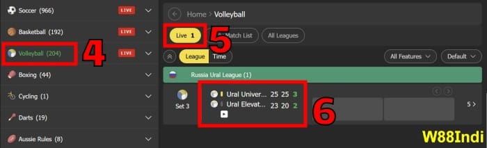 volleyball live betting select a live match in the sportsbook