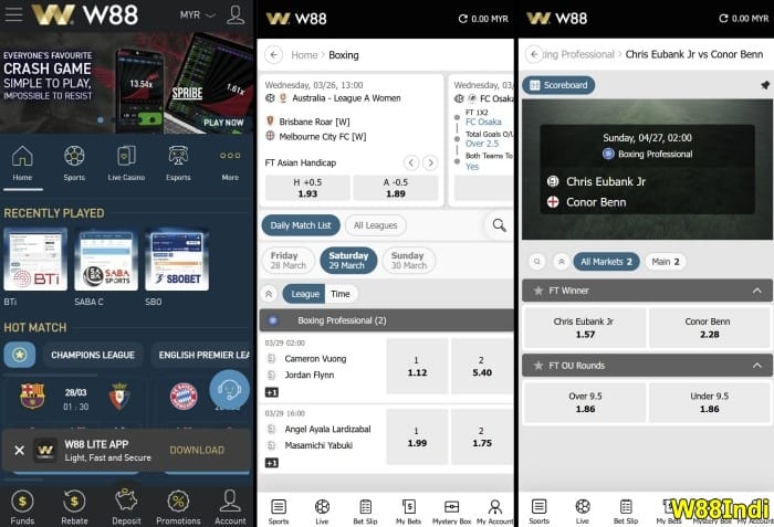 w88 india best boxing betting app recommended by expert