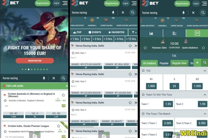betting apps for horse racing play at 22bet