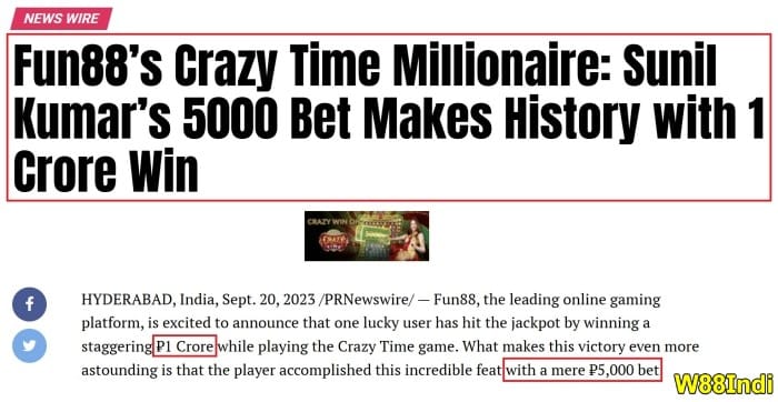 biggest win in crazy time sunil kumar