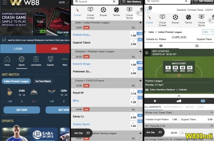 ipl cricket betting apps enjoy huge bonuses at w88