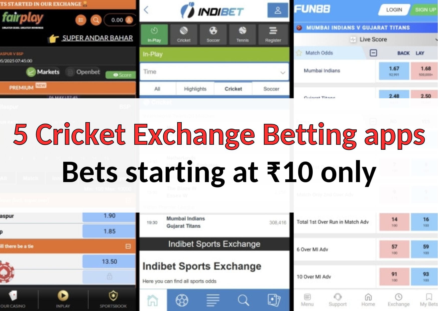 5 Cricket Exchange Betting apps