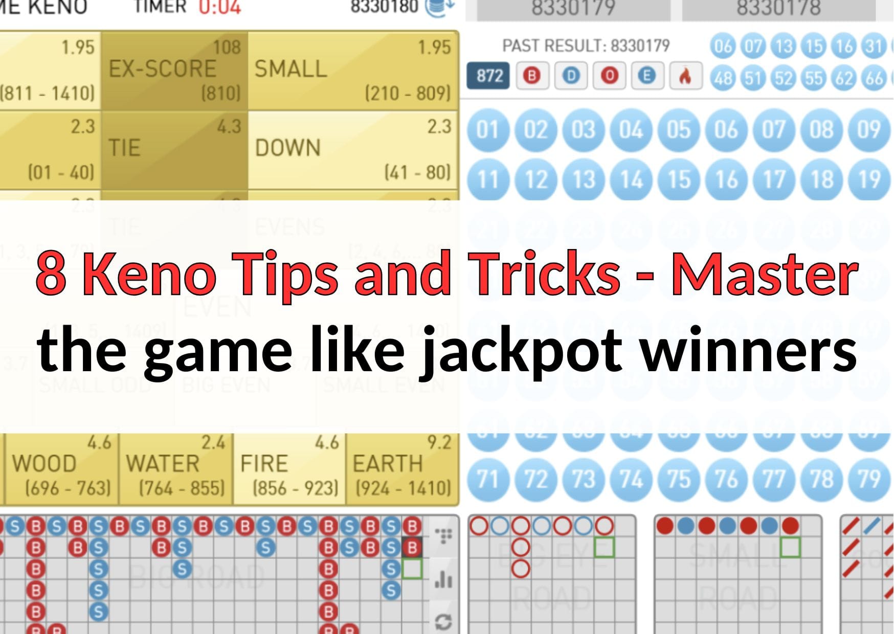 8 Keno Tips and Tricks recommended by jackpot winners