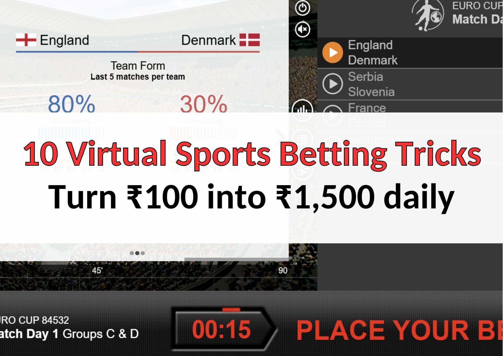 10 Virtual Sports Betting Tricks Turn ₹100 into ₹1,500 daily