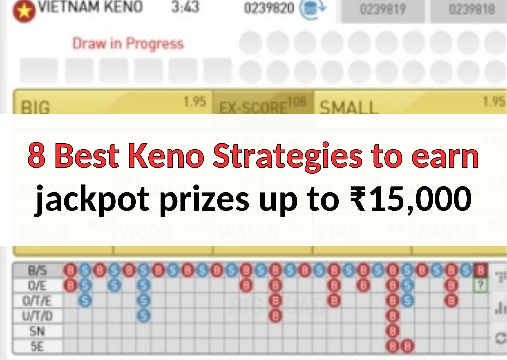 8 Best Keno Strategies to earn jackpot prizes up to ₹15,000