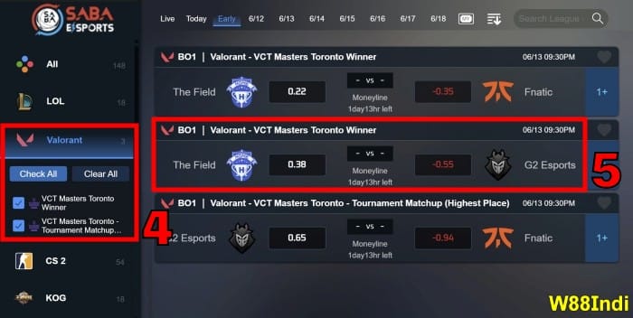 valorant betting tutorial w88 esports sportsbook