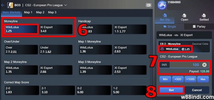 Cs2 betting esports guide wager to win step 3
