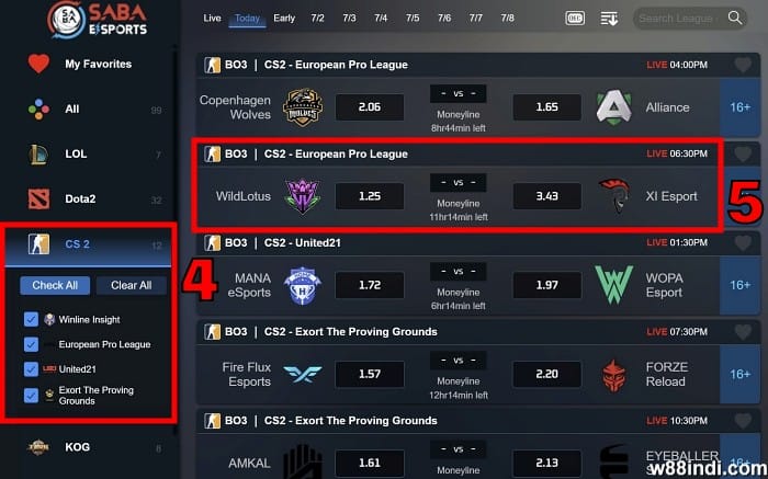 cs2 betting online choose esports match step 2