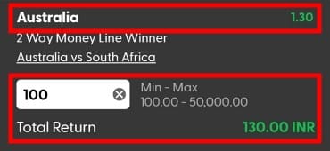 w88 cricket betting odds example 1
