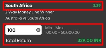 w88 crikcet odds example 2