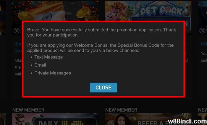 w88 promotion get welcome offers on first deposit