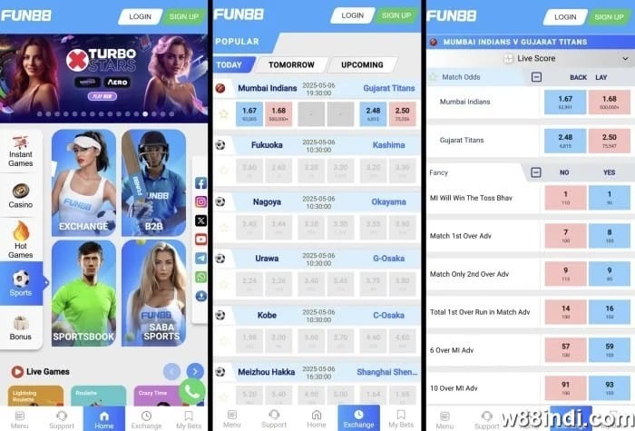 cricket exchange betting apps fun88
