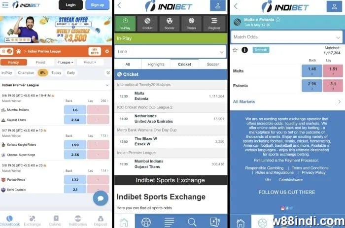 cricket exchange betting apps indibet