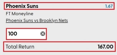 how do betting markets work odds example 1