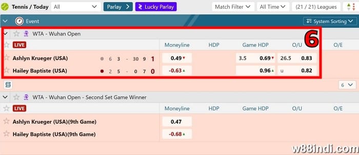 tennis betting markets live bets