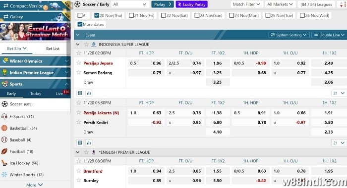 w88 sportsbook play at saba sports