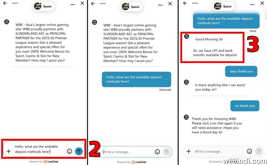 w88 contact step 2 chat with w88 live chat agent