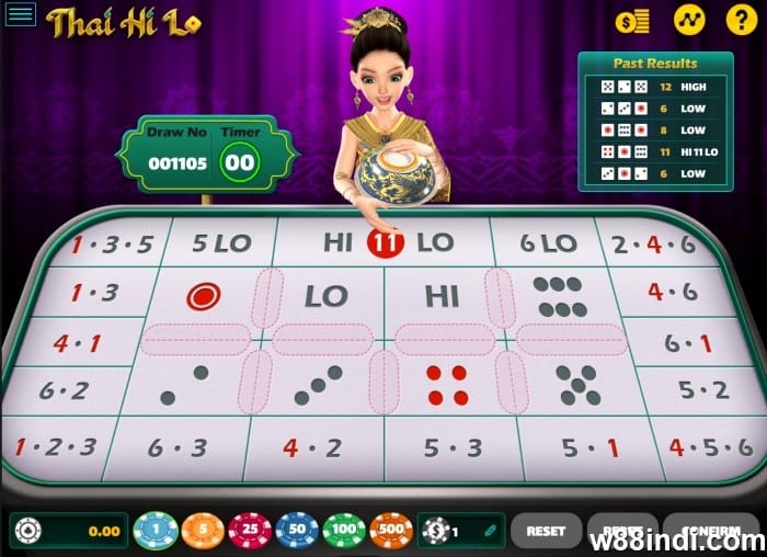 Hi Lo Gameplay - Virtual at W88 India