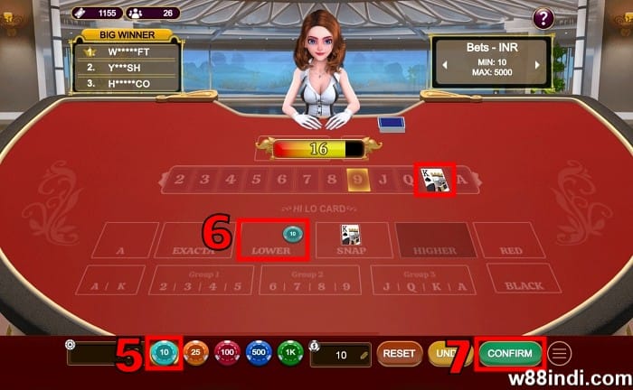 how to play hi lo card game round 1 (1)