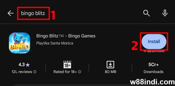 bingo app download step 1