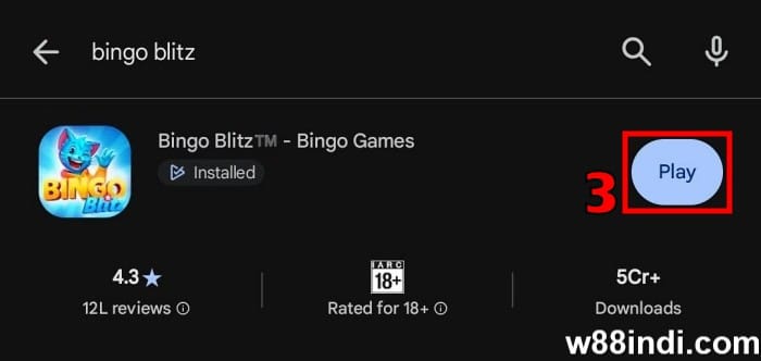 bingo app download step 2