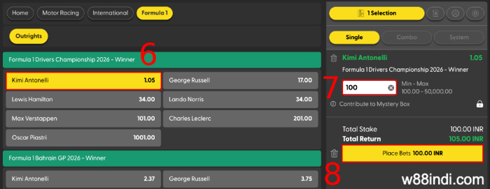 how-to-bet-on-f1-at-w88