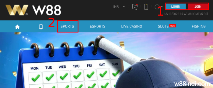 login-to-w88-india-and-select-sports