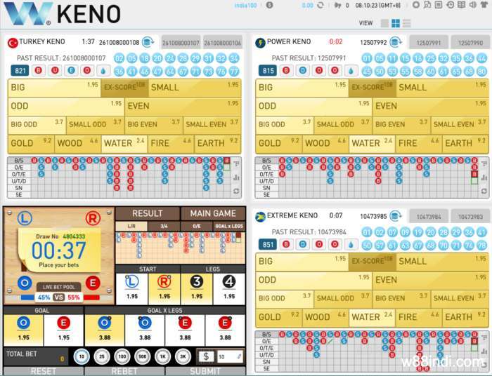 online-keno-game-at-w88-lottery-lobby